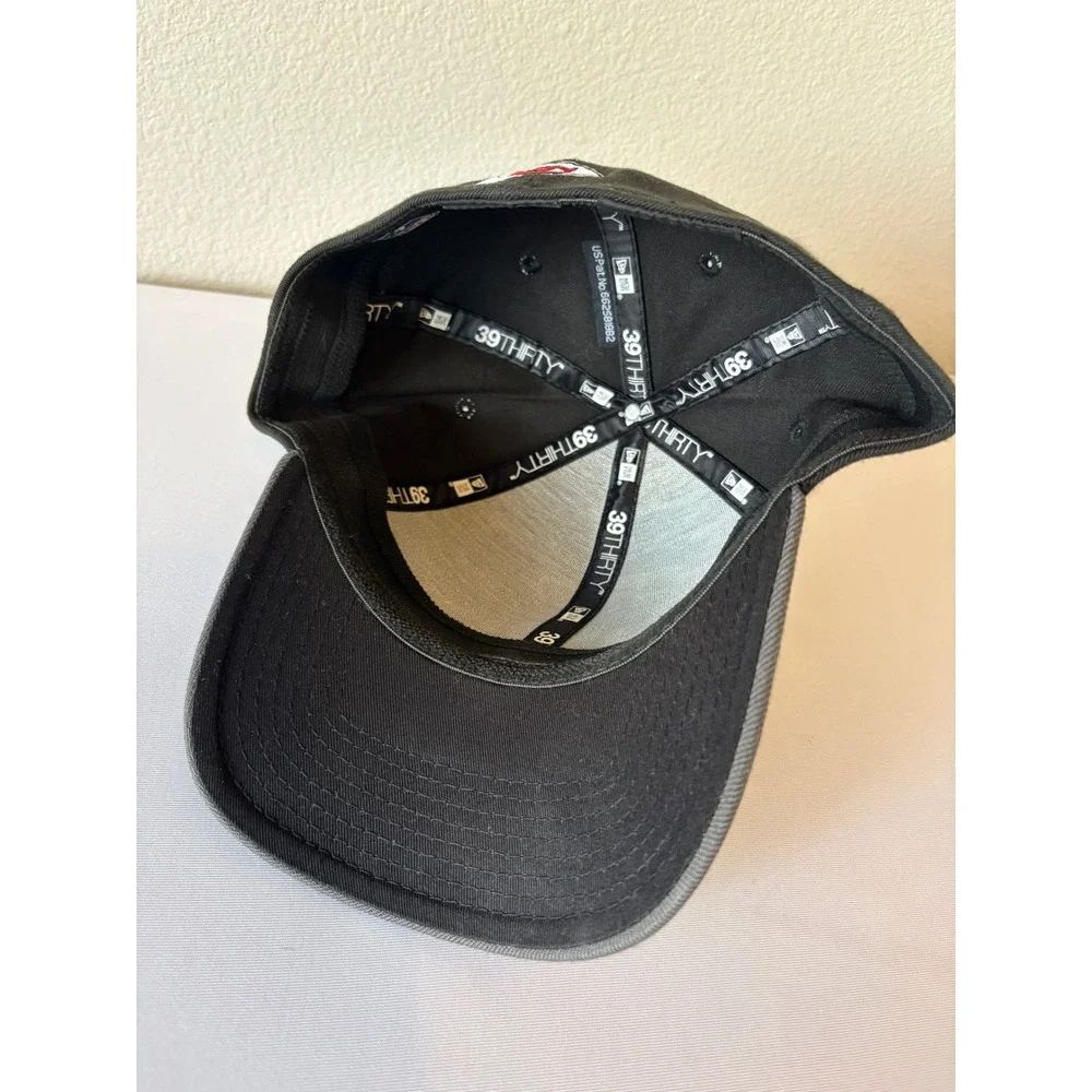 New Era 39THIRTY Kansas City Chiefs Hat Mens Medium-Large Black Grey NFL Cap